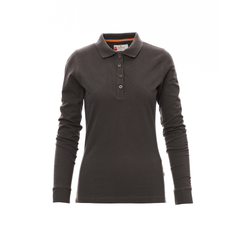 Vue de face du Polo femme Payper FLORENCE LADY manches longues Anthracite