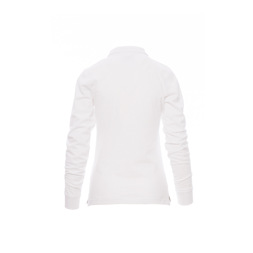 Vue de dos du Polo femme Payper FLORENCE LADY manches longues Blanc