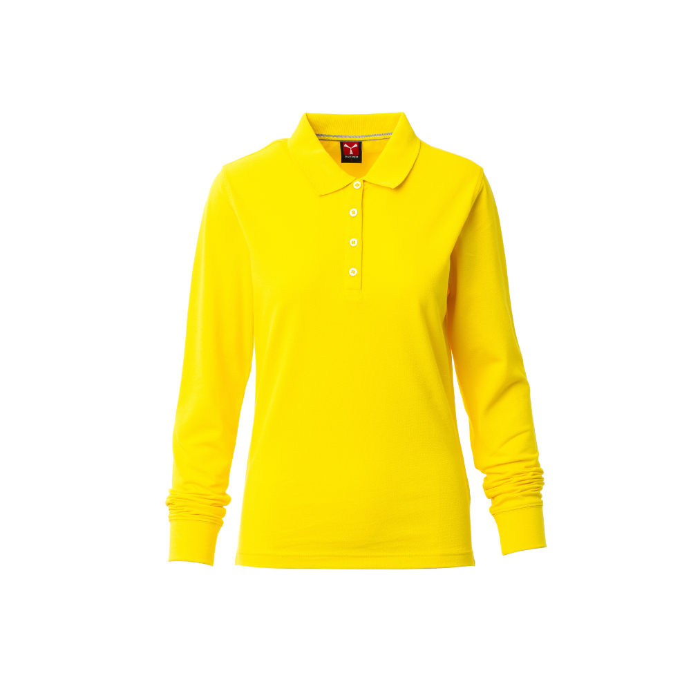 Vue de face du Polo femme Payper FLORENCE LADY manches longues Jaune