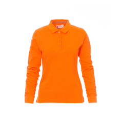 Vue de face du Polo femme Payper FLORENCE LADY manches longues Orange