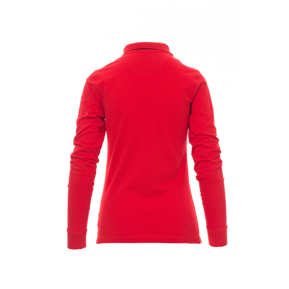 Vue de dos du Polo femme Payper FLORENCE LADY manches longues Rouge