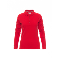 Vue de face du Polo femme Payper FLORENCE LADY manches longues Rouge