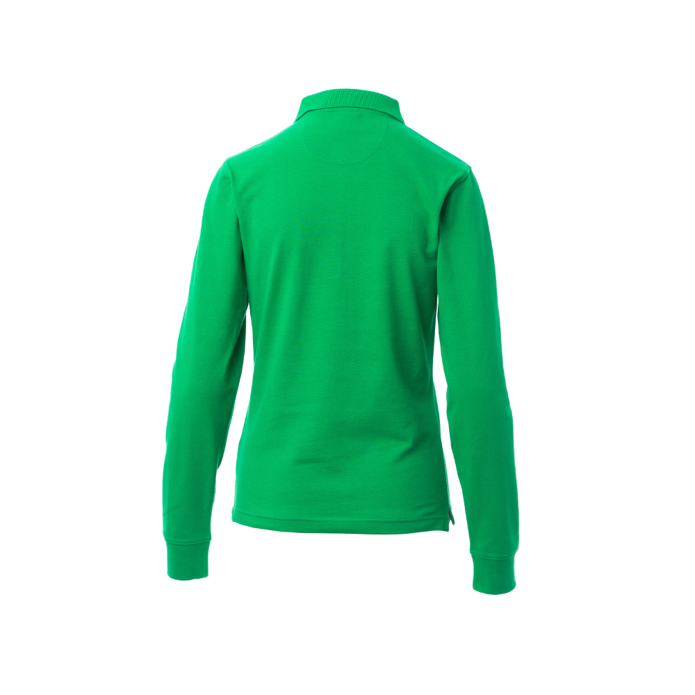 Vue de dos du Polo femme FLORENCE LADY manches longues Vert Gelée