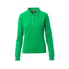 Vue de face du Polo femme FLORENCE LADY manches longues Vert Gelée