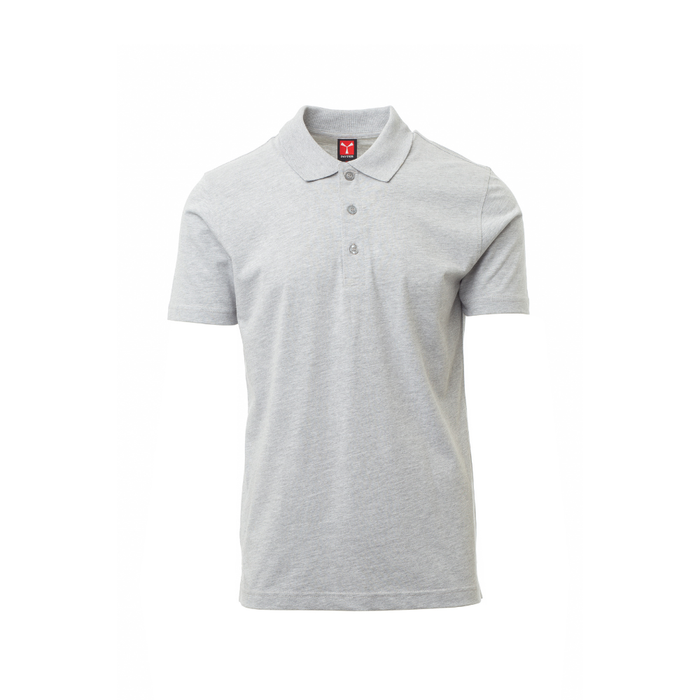 Vue de face du Polo Payper AMALFI MELANGE manches courtes Gris Chiné