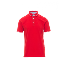 Vue de face du Polo homme Payper CAMBRIDGE manches courtes - Rouge/Blanc