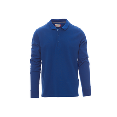 Vue de face du Polo homme Payper FLORENCE manches longues Bleu Roi