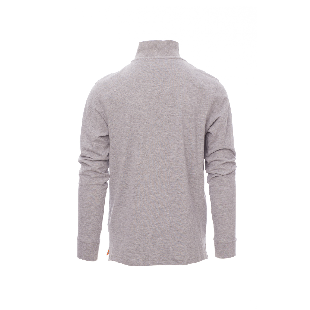 Vue de dos du Polo homme Payper FLORENCE manches longues Gris Chiné