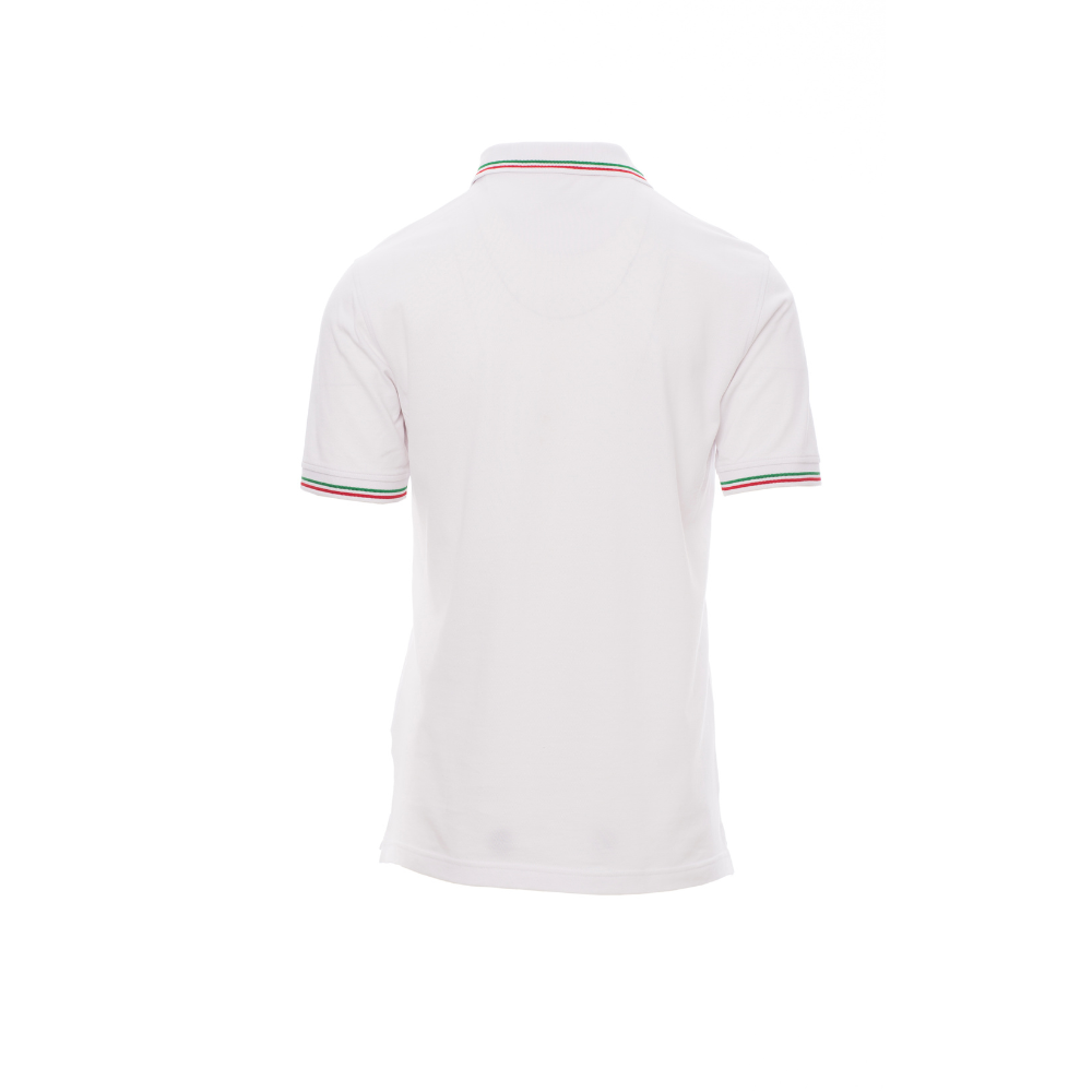 Vue dos du Polo Payper ITALIA manches courtes Blanc 