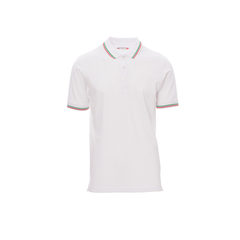 Vue face du Polo Payper ITALIA manches courtes Blanc 