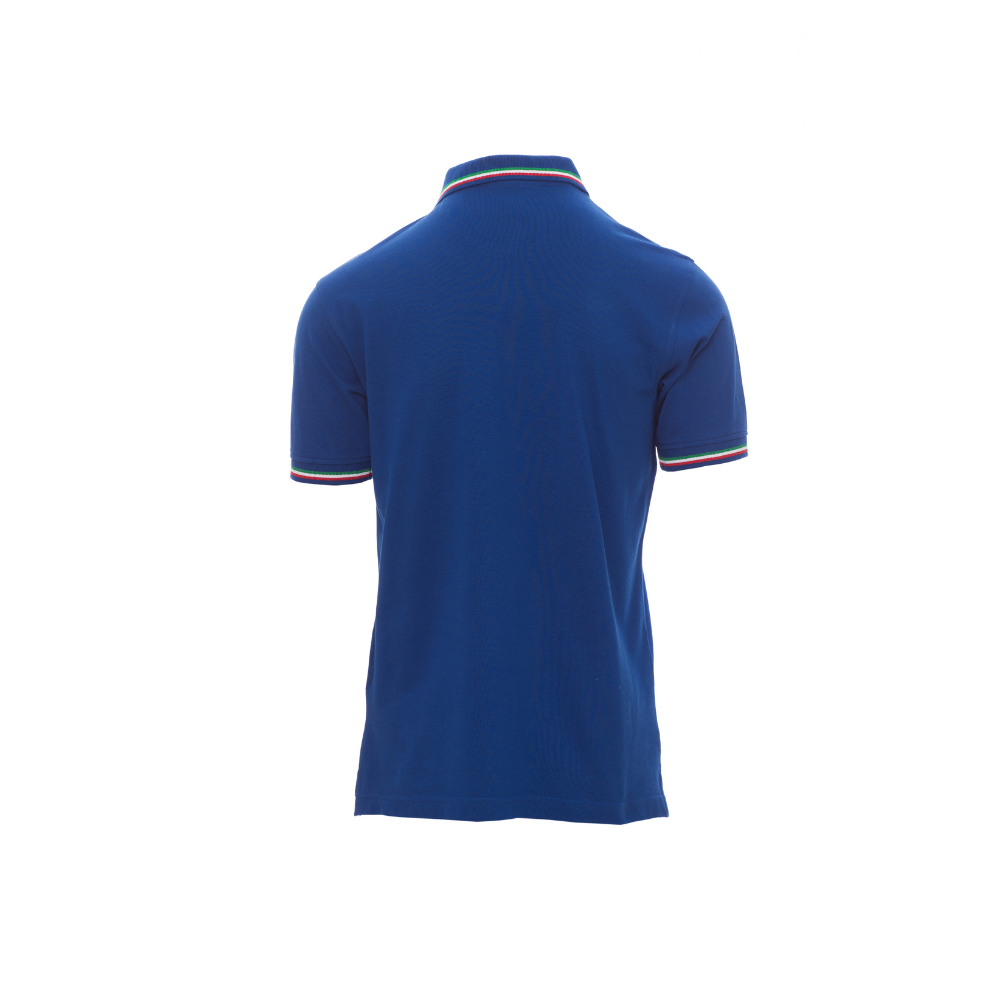 Vue de dos polo bleu roi payper