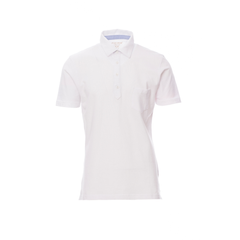 Vue de face du Polo homme Payper PRESTIGE manches courtes Blanc