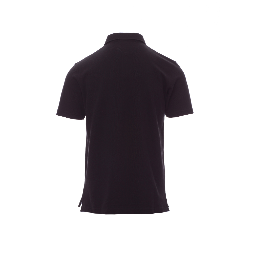 Vue de dos du Polo homme Payper PRESTIGE manches courtes Noir 