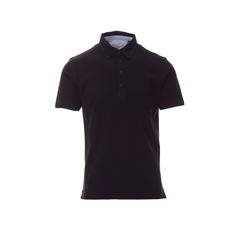Vue de face du Polo homme Payper PRESTIGE manches courtes Noir 