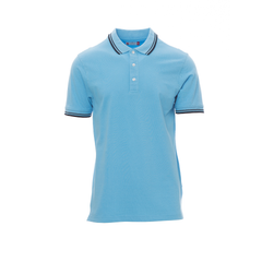 Vue de face du Polo homme Payper SKIPPER manches courtes Azur/Bleu Marine