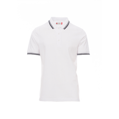 Vue de face du Polo homme Payper SKIPPER manches courtes Blanc/Bleu Marine