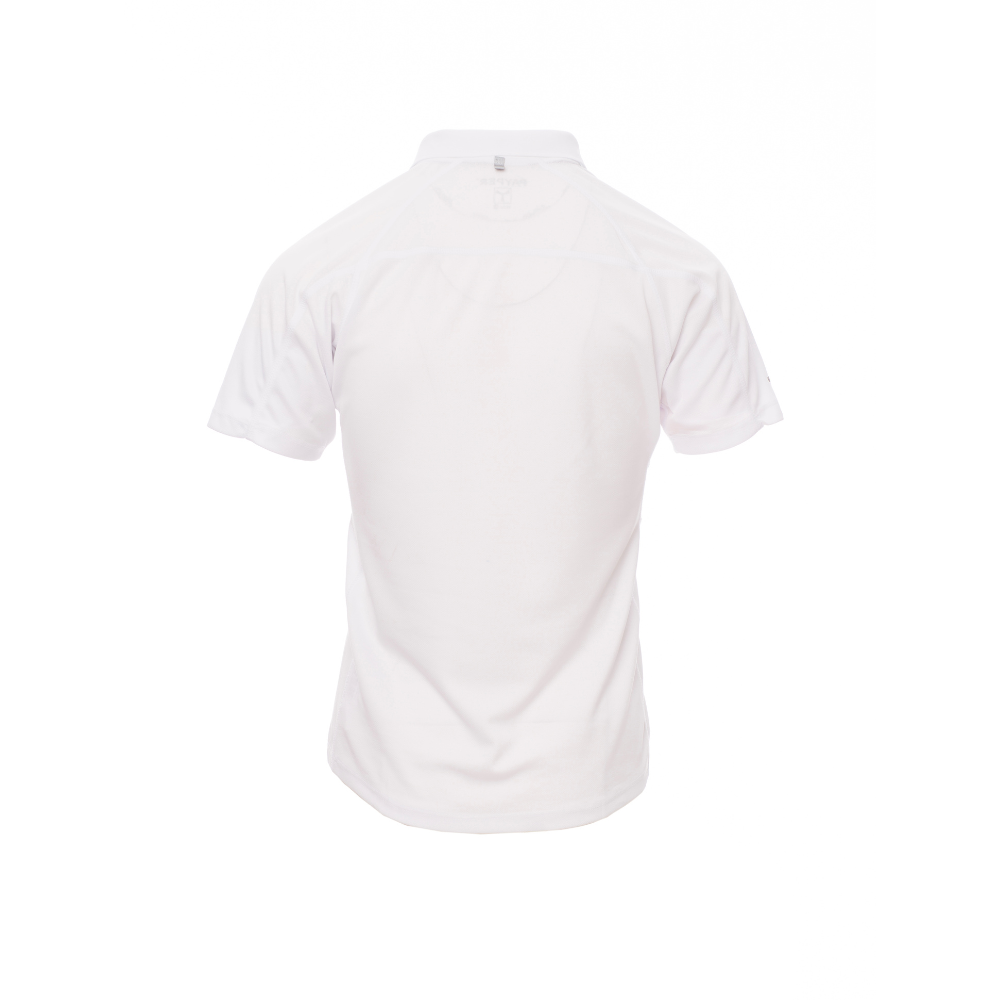 Vue de dos du Polo homme technique Payper TRAINING manches courtes Blanc