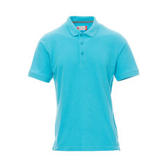 Vue de face du Polo homme Payper VENICE manches courtes - Bleu Atoll