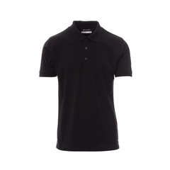 Vue de face du Polo homme Payper VENICE PRO manches courtes - Noir
