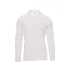 Vue de face du Polo homme Payper VERONA manches longues Blanc 