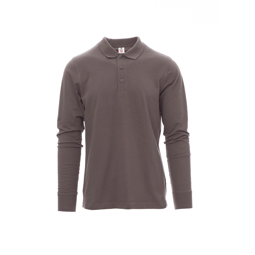 Vue de face du Polo homme Payper VERONA manches longues Fumée