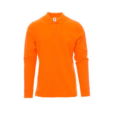 Vue de face du Polo homme Payper VERONA manches longues Orange