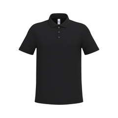 Vue de face du Polo piqué homme IB295 Ideal Black