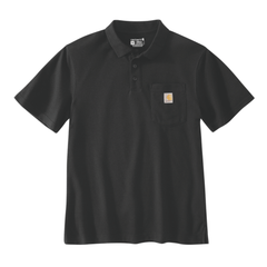 Polo de travail Carhartt Loose Fit noir en maille piquée