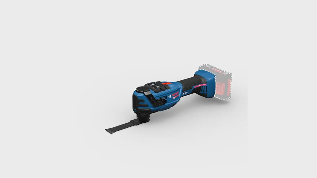 Charger la vidéo : Découpeur-ponceur sans fil Bosch EXPERT EXOP18V-40 – 18 V – StarlockMax