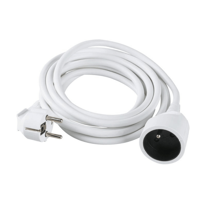 Prolongateur électrique blanc 3G1,5 mm² 5 m – DHOME