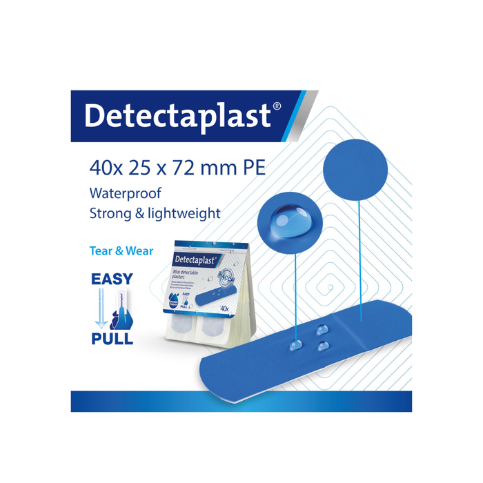 Recharges de 36 pansements bleus Détectoplast FARMOR