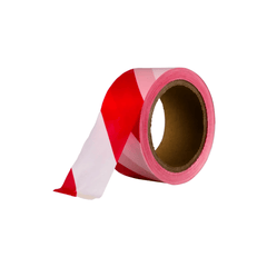 Ruban de signalisation rouge/blanc 50 mm × 100 m – NOVAP