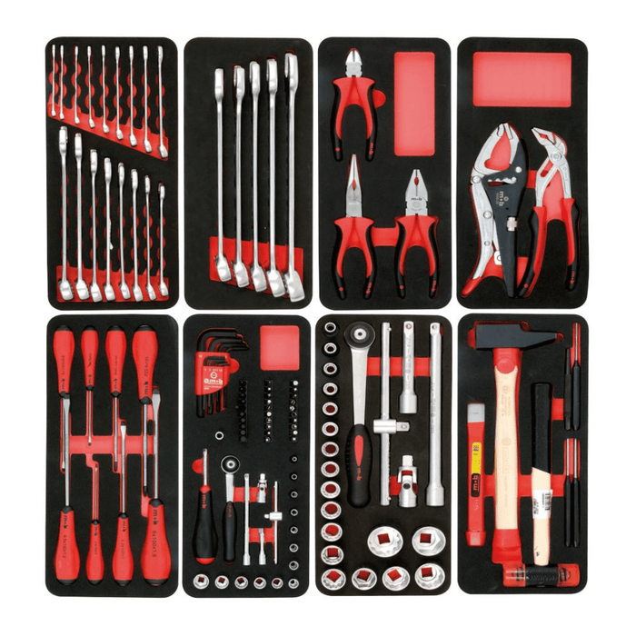 Composition de la Servante XLiner 6 tiroirs 126 outils mousse – MOB