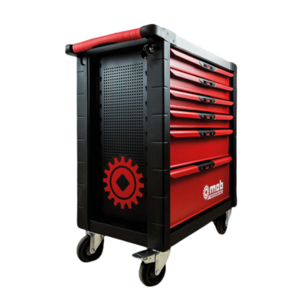 Vue de profile de la Servante XLiner 6 tiroirs 4 modules anti-basculement – MOB