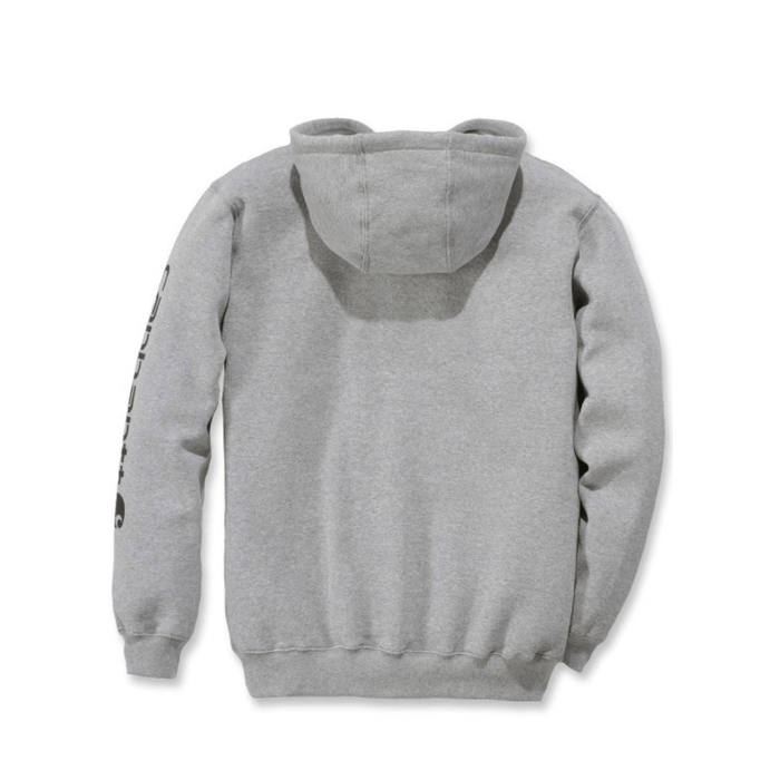 Vue de dos du Sweat Carhartt à capuche Logo gris clair 356 g/m²
