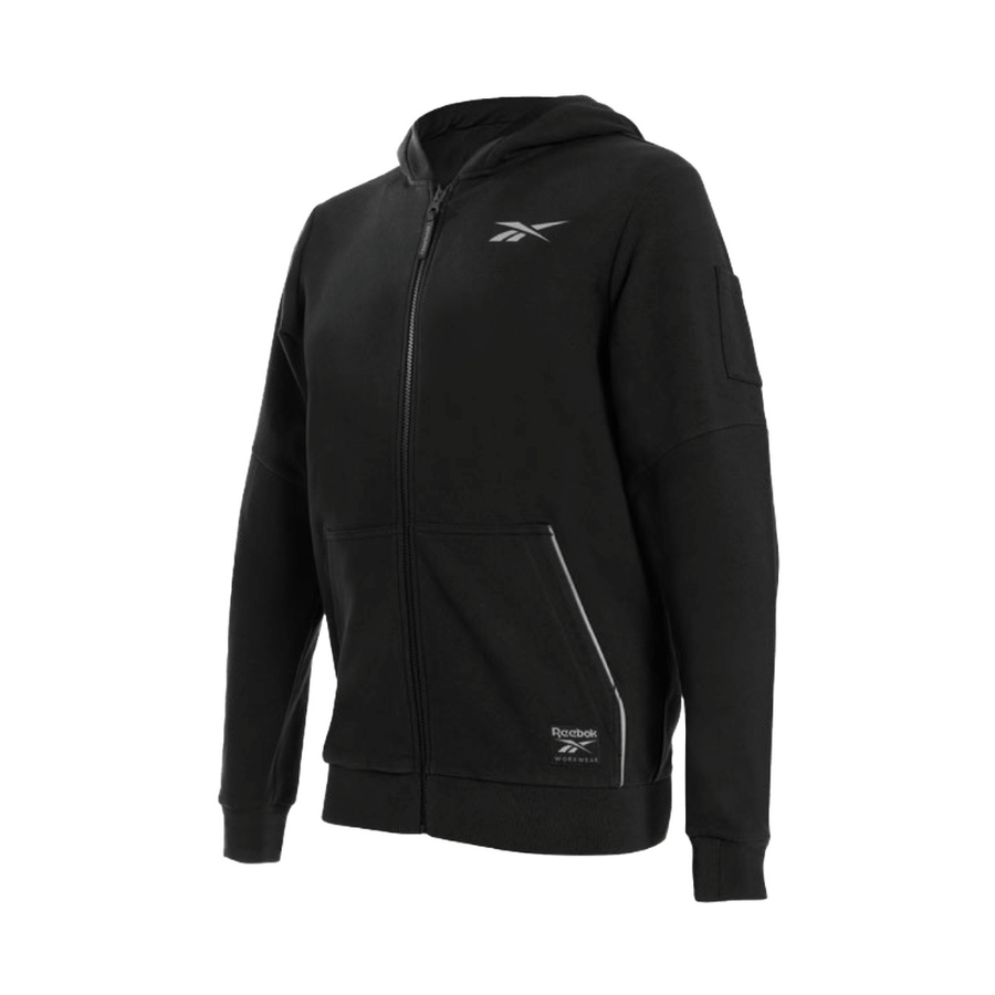 Sweat de travail stretch zippé à capuche – Noir – REEBOK