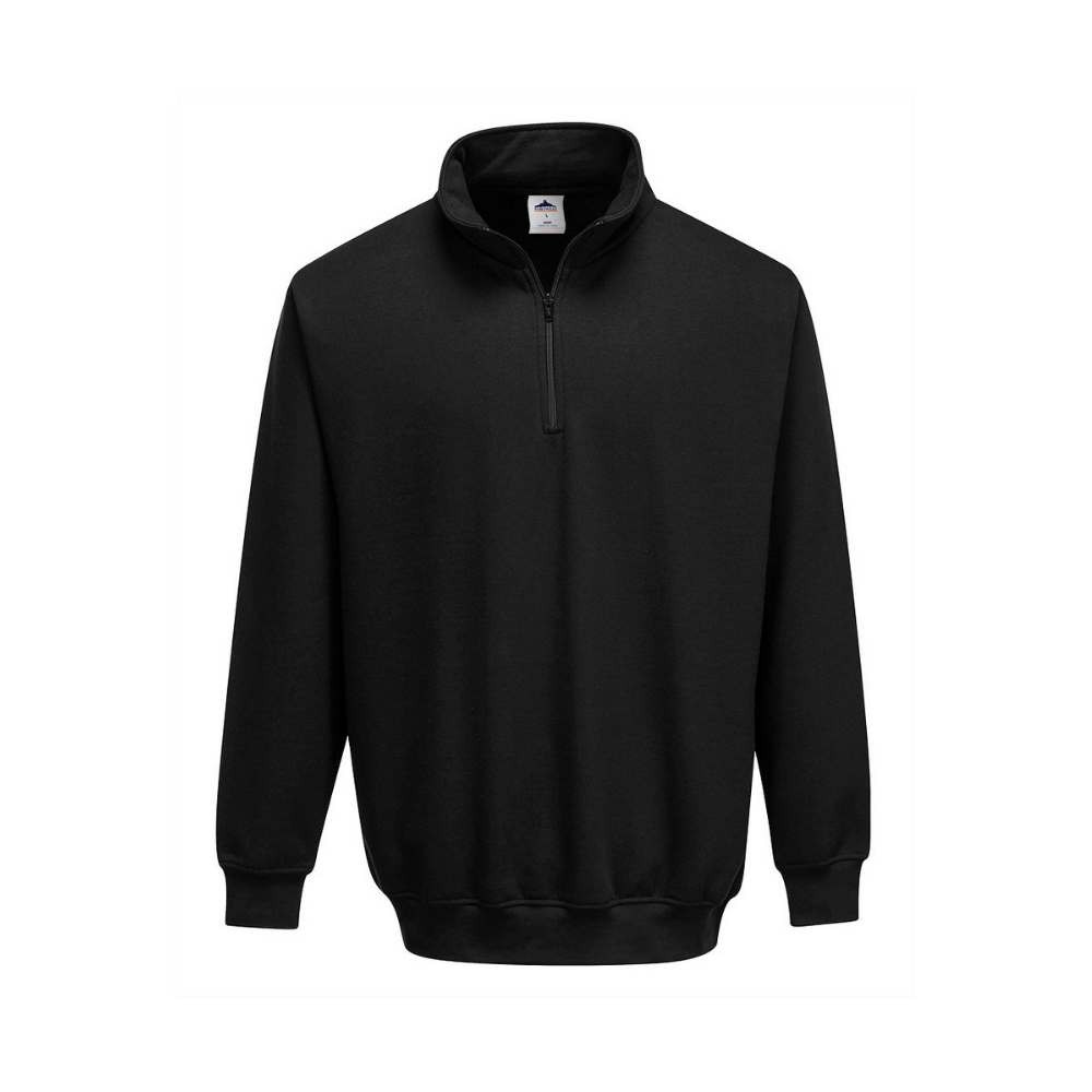 Sweatshirt col zippé Sorrento noir B309 – PORTWEST