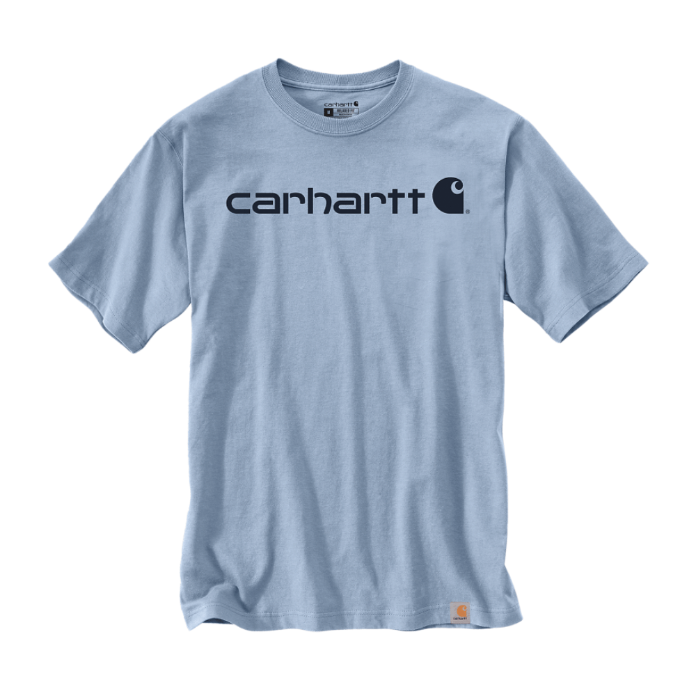 T-shirt Carhartt Core Logo Relaxed Fit 229 g/m² Bleu clair