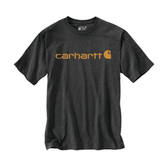 T-shirt Carhartt Core Logo Relaxed Fit 229 g/m² - Gris foncé / Marron