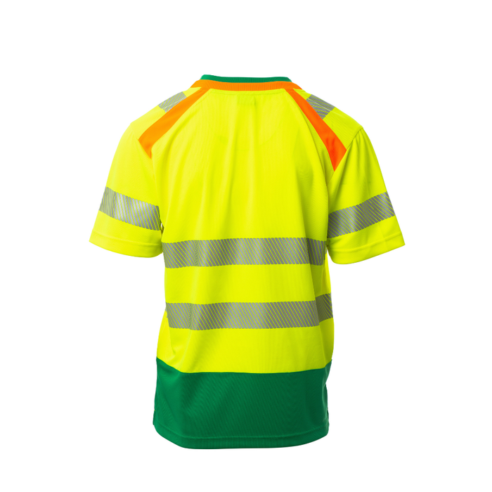 T-shirt haute visibilité ALLEY manches courtes - Jaune Fluo/Vert Gelée - PAYPER
