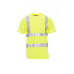 Vue de face du T-shirt haute visibilité Payper AVENUE Jaune Fluo