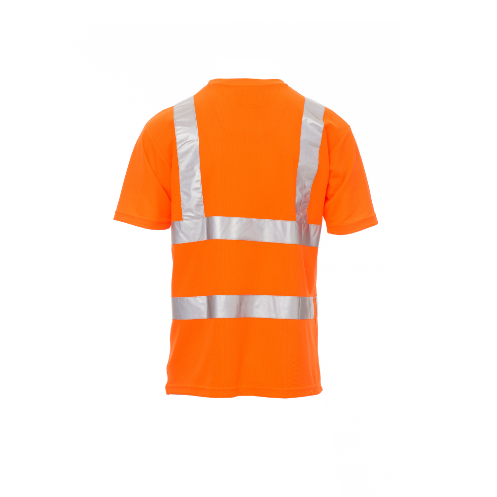 Vue de dos du T-shirt haute visibilité orange avenue payper