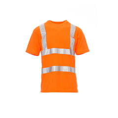 Vue de face du T-shirt haute visibilité orange avenue payper