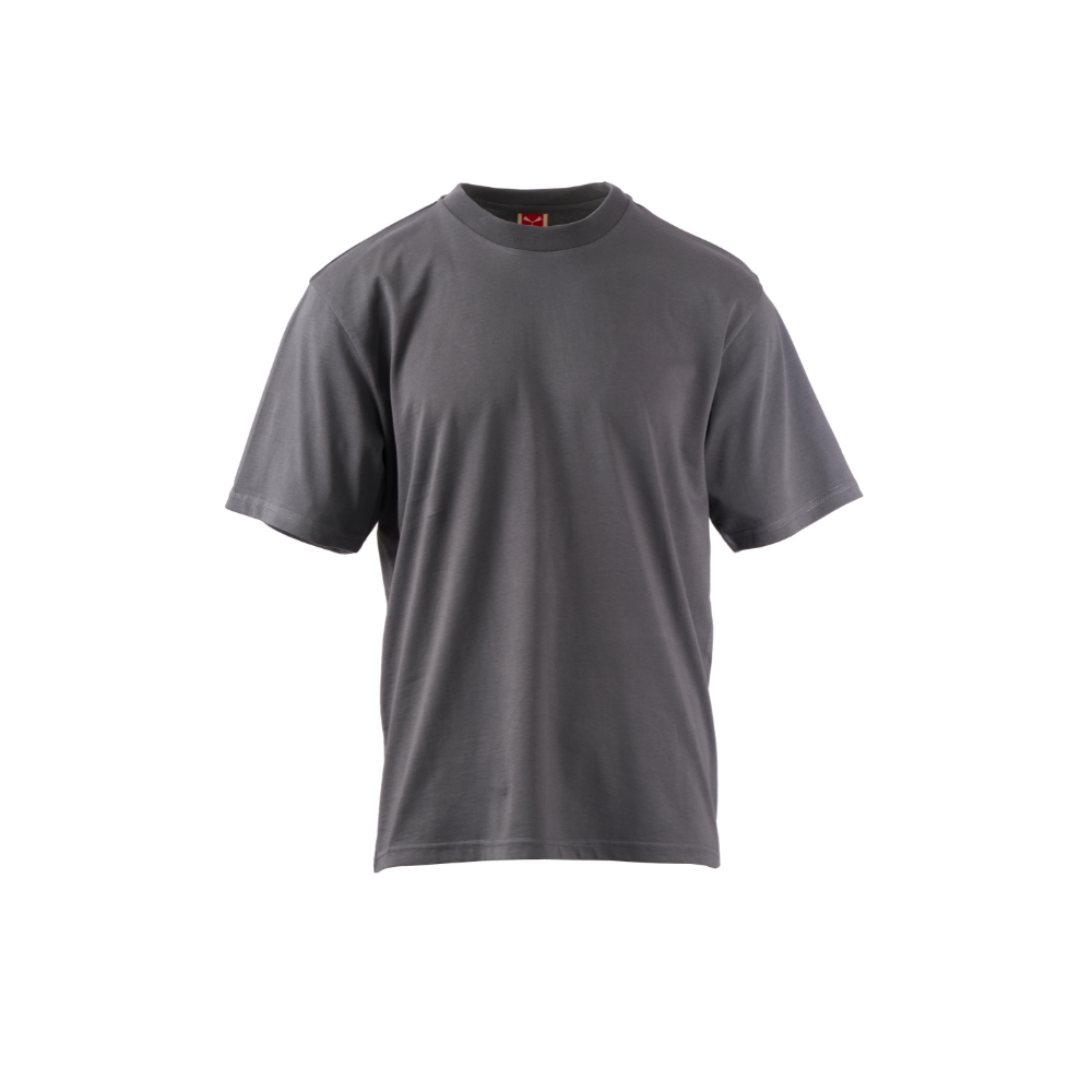 Vue de face du T-shirt de travail coton bio Gris Fer COOL Payper