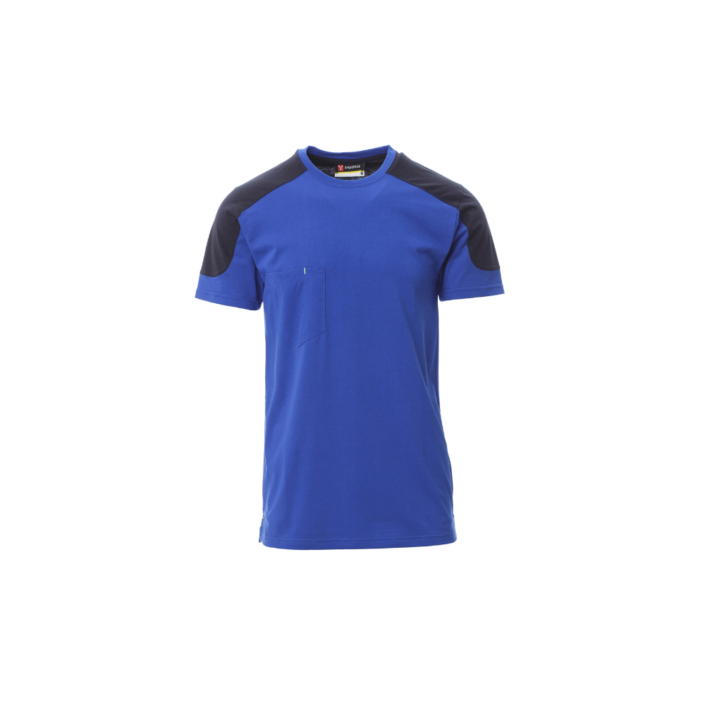 Vue de face du t-shirt corporate bleu roi marine payper