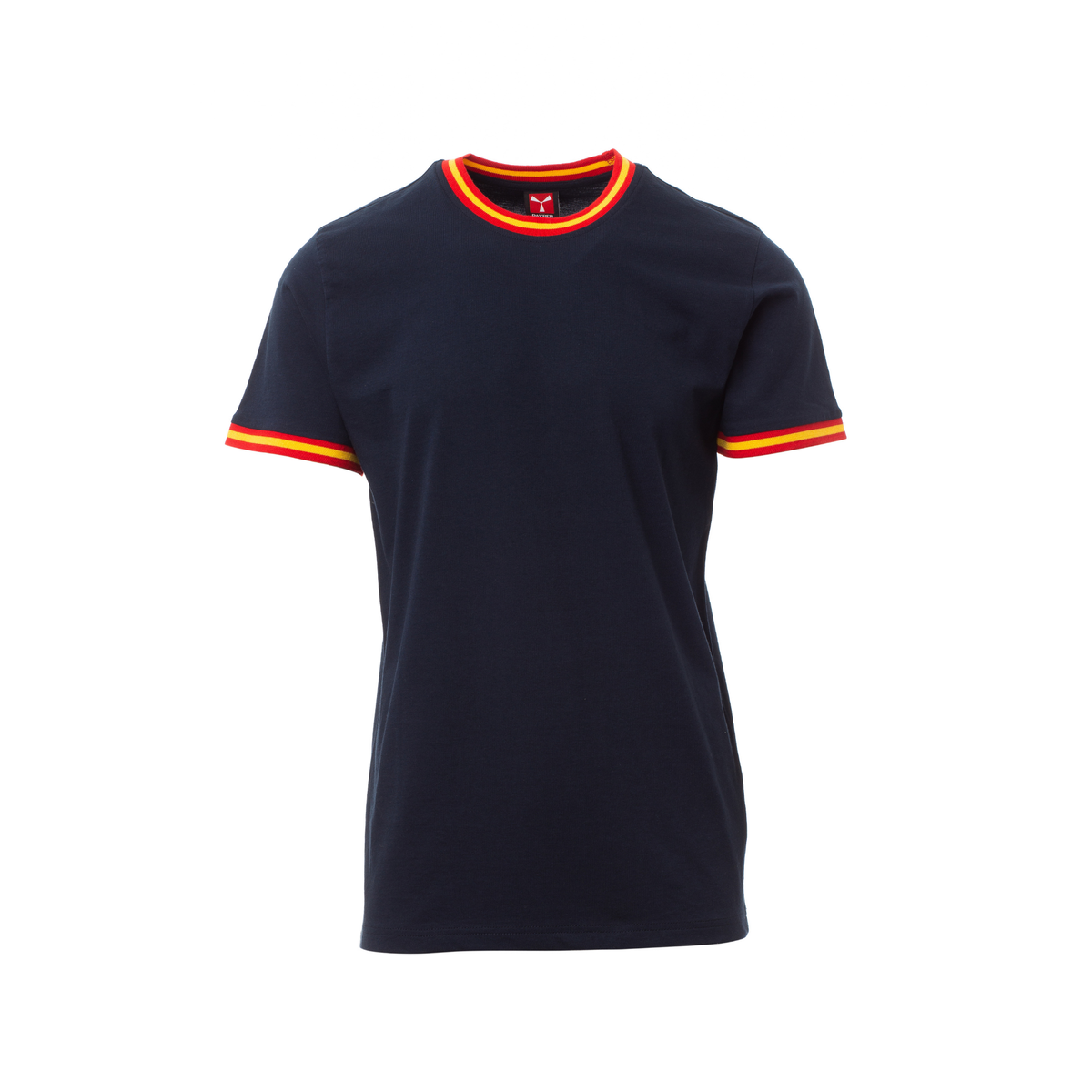 Vue de face du T-shirt Payper FLAG manches courtes - Bleu Marine/Espagne