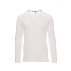 Vue de face du T-shirt Payper PINETA manches longues blanc