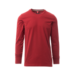 Vue de face du T-shirt Payper PINETA manches longues Bordeaux