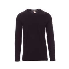 Vue de face du T-shirt Payper PINETA manches longues - Noir