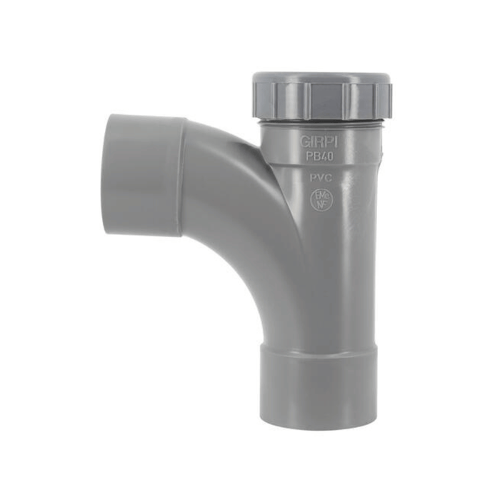 Té pied de biche FF 87°30 – PVC évacuation – GIRPI